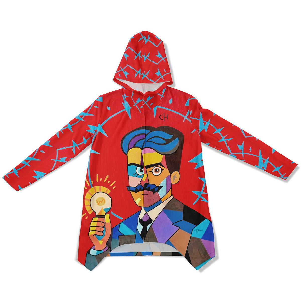 Grace Courbis – “The Geometry of Genius — Nikola Tesla” Art Cloak