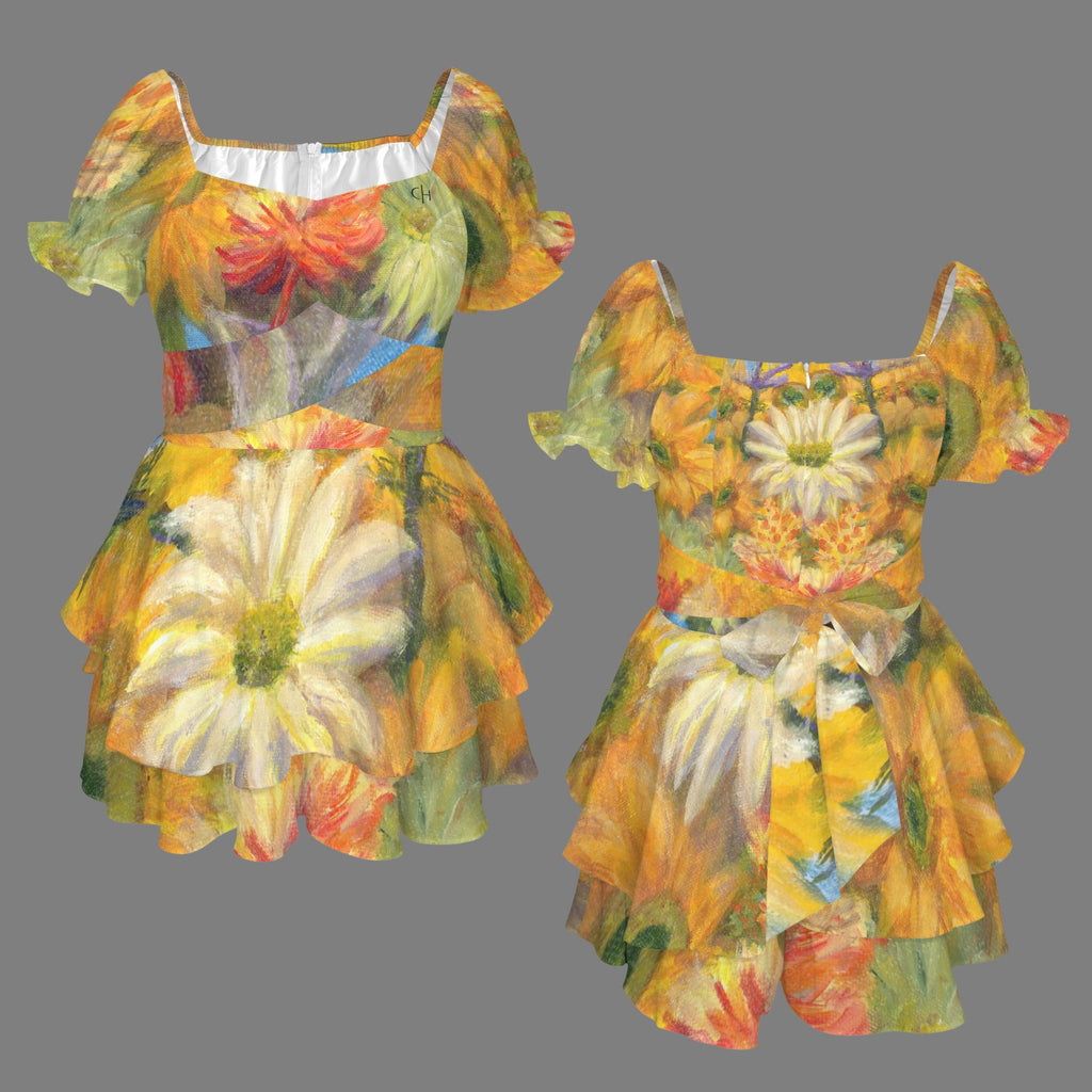 Katie Deits – “Remembering Vincent” Art Off-Shoulder Ruffle Dress