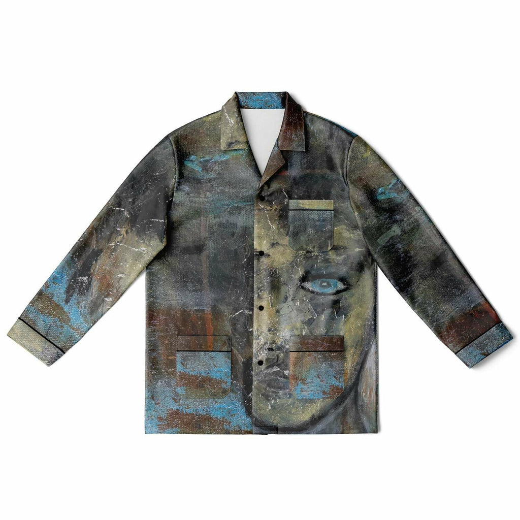 Anthony Ferrara – “Blue Eye” Art Men's Satin Pajama Set