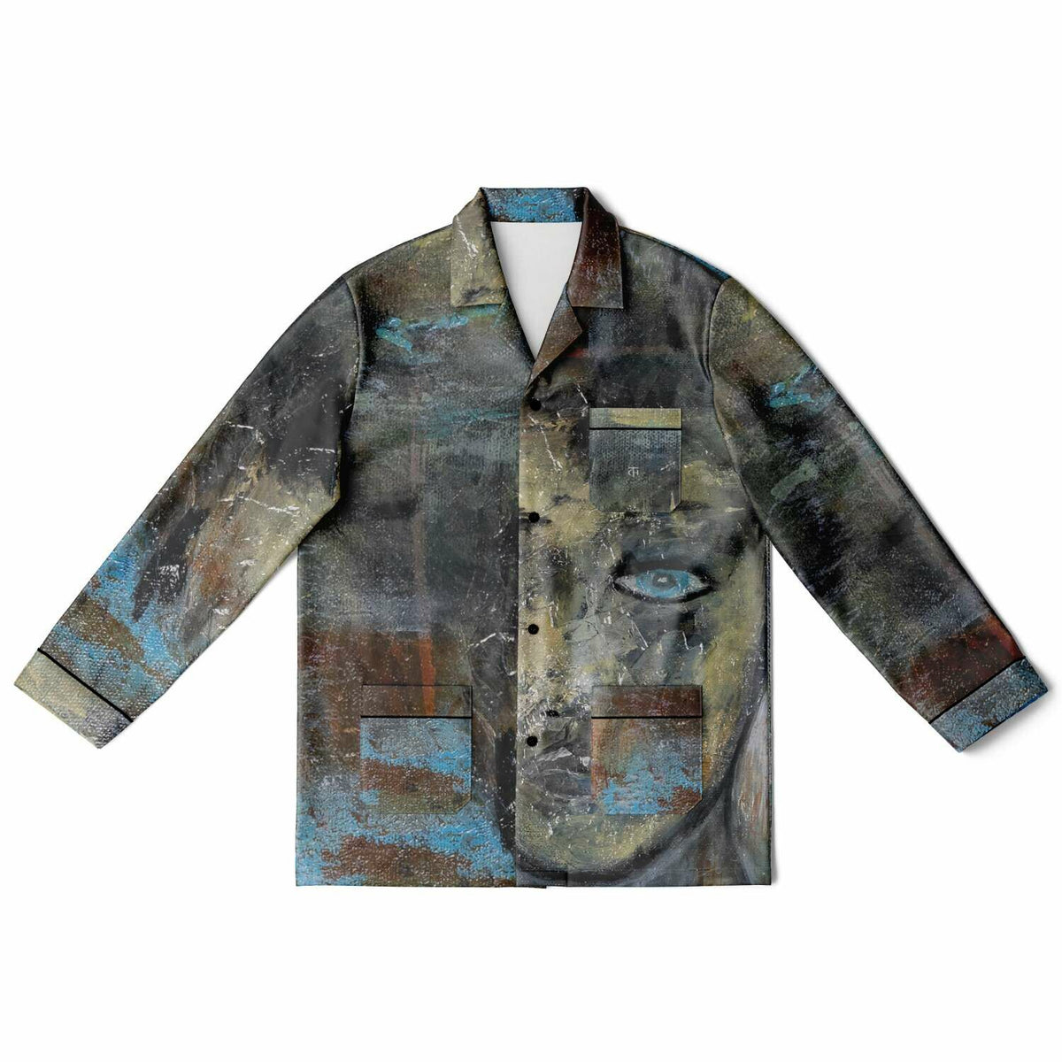 Anthony Ferrara – “Blue Eye” Art Men's Satin Pajama Set