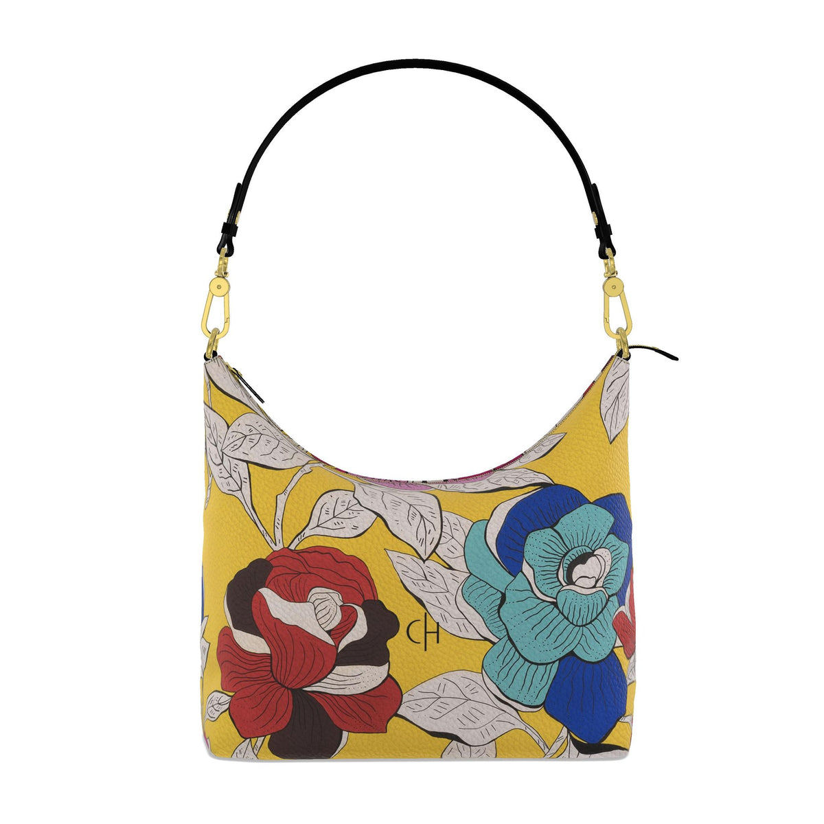 Sonia Giusto - “Flores” Art Square Hobo Bag