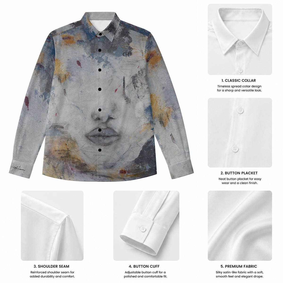 Anthony Ferrara – “Her Secrets” Art Men’s Long-Sleeve Shirt