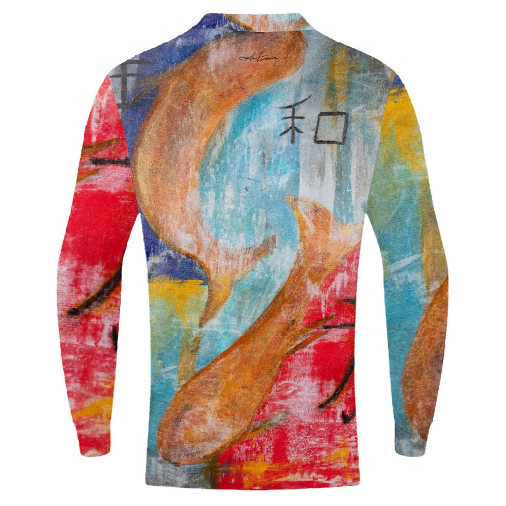Anthony Ferrara – “Love, Peace & Happiness” Art Men’s Quarter-Zip Pullover