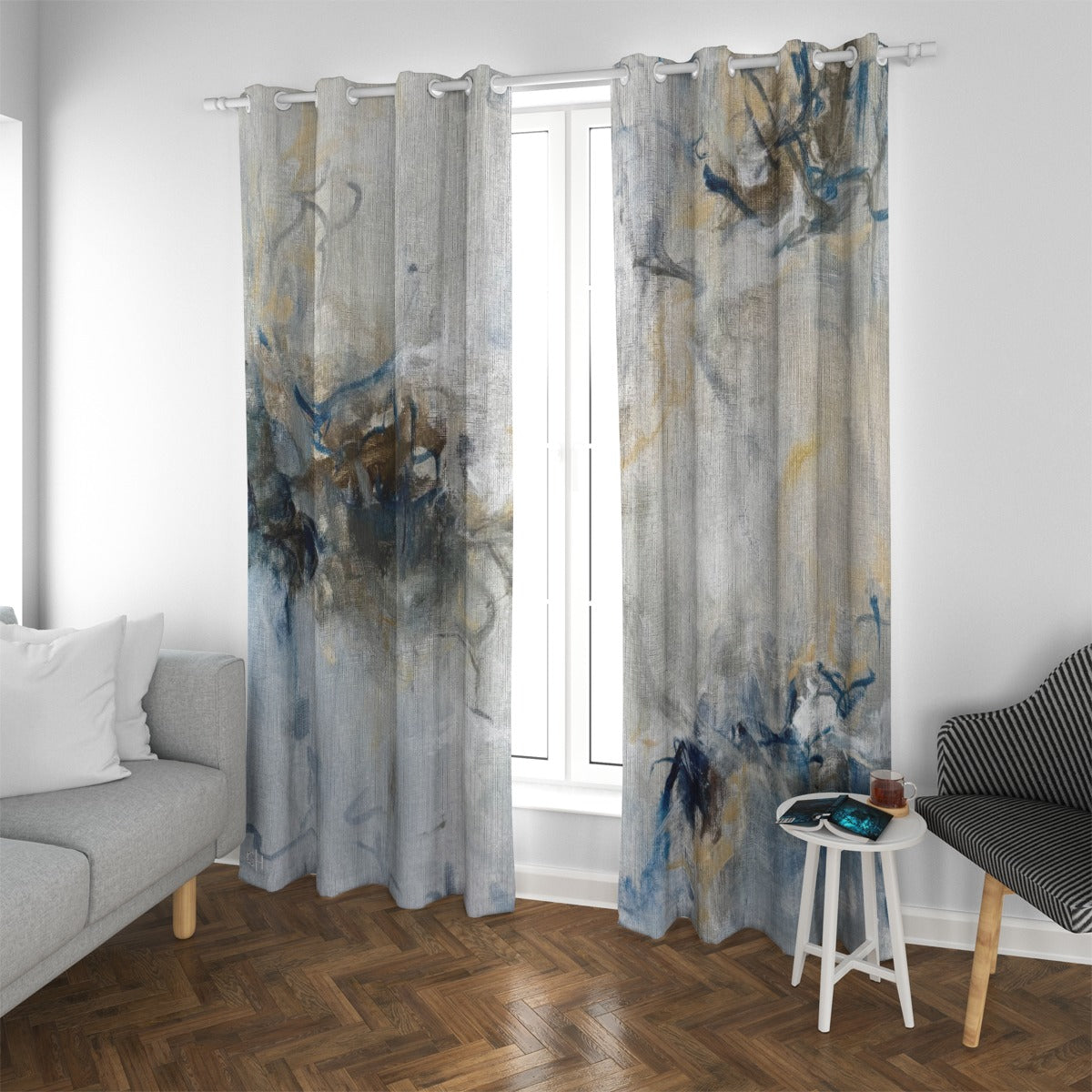 Micha Matouk – “Flying” Art Blackout Grommet Curtains