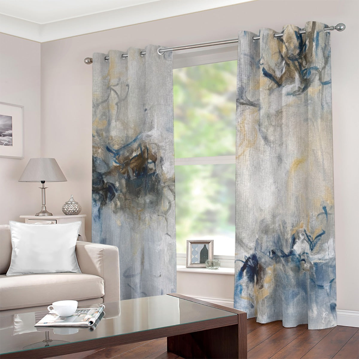 Micha Matouk – “Flying” Art Blackout Grommet Curtains