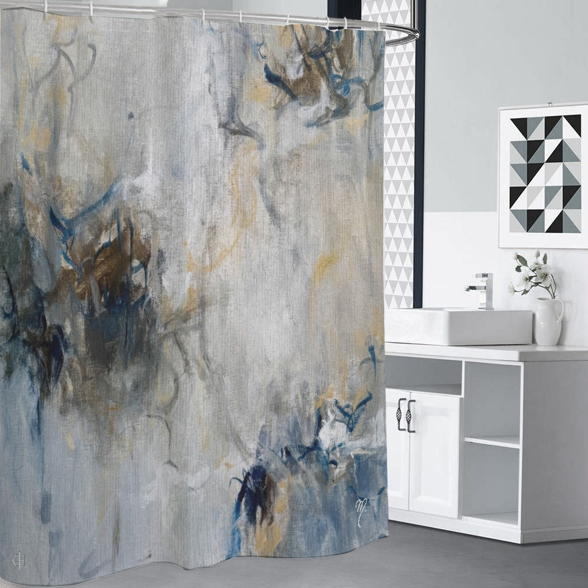 Micha Matouk – “Flying” Art Shower Curtain
