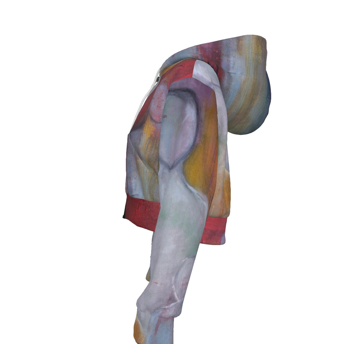 Anthony Ferrara – “Family Unseen” Art Women's Cropped Zip-Up Hoodie