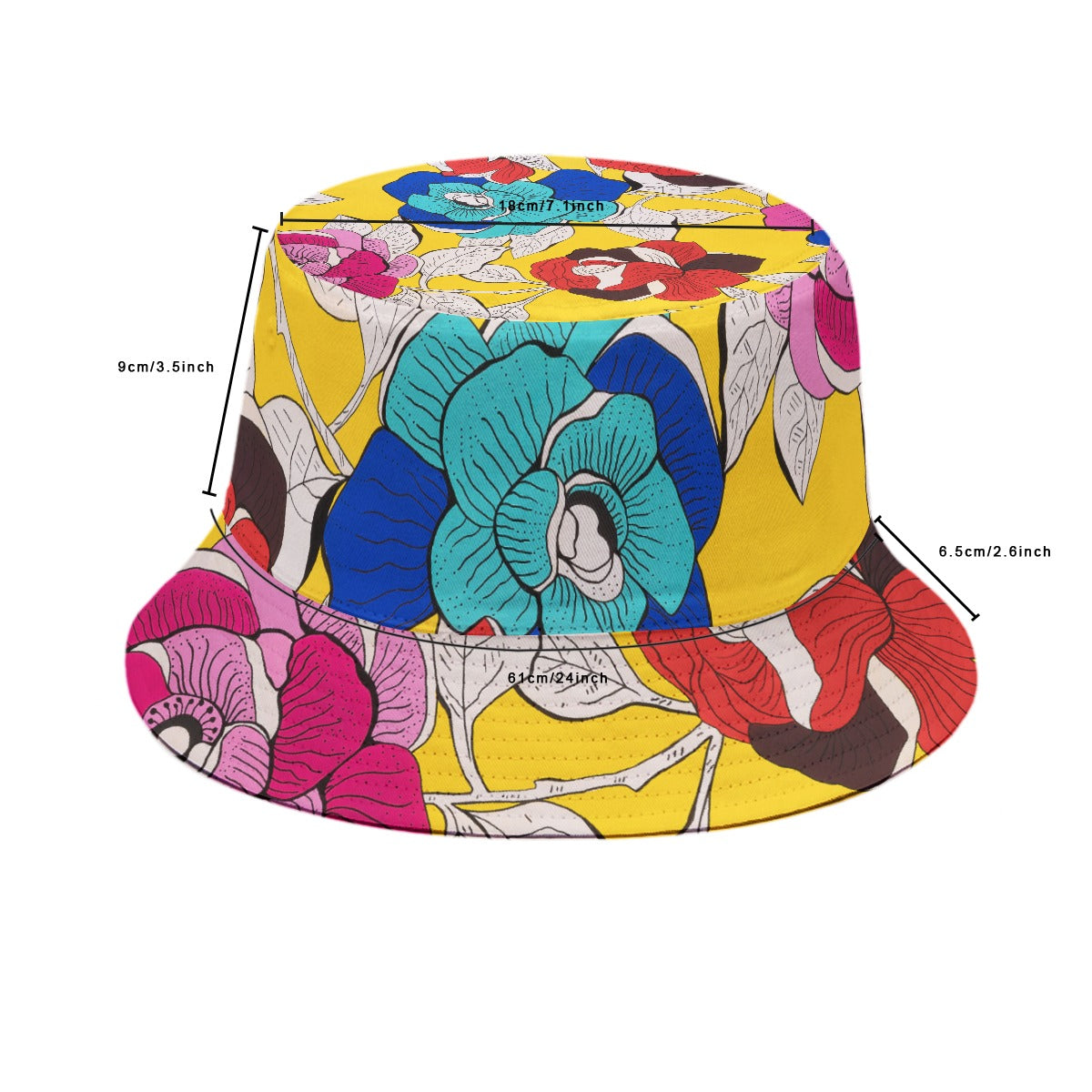 Sombrero de pescador "Flores" de Sonia Giusto