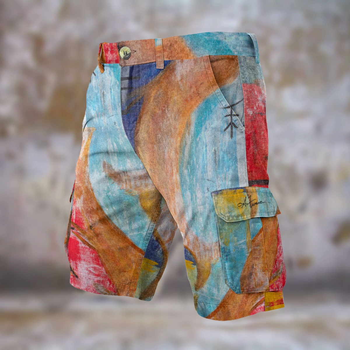 Anthony Ferrara – “Love, Peace & Happiness” Art Men’s Cargo Shorts