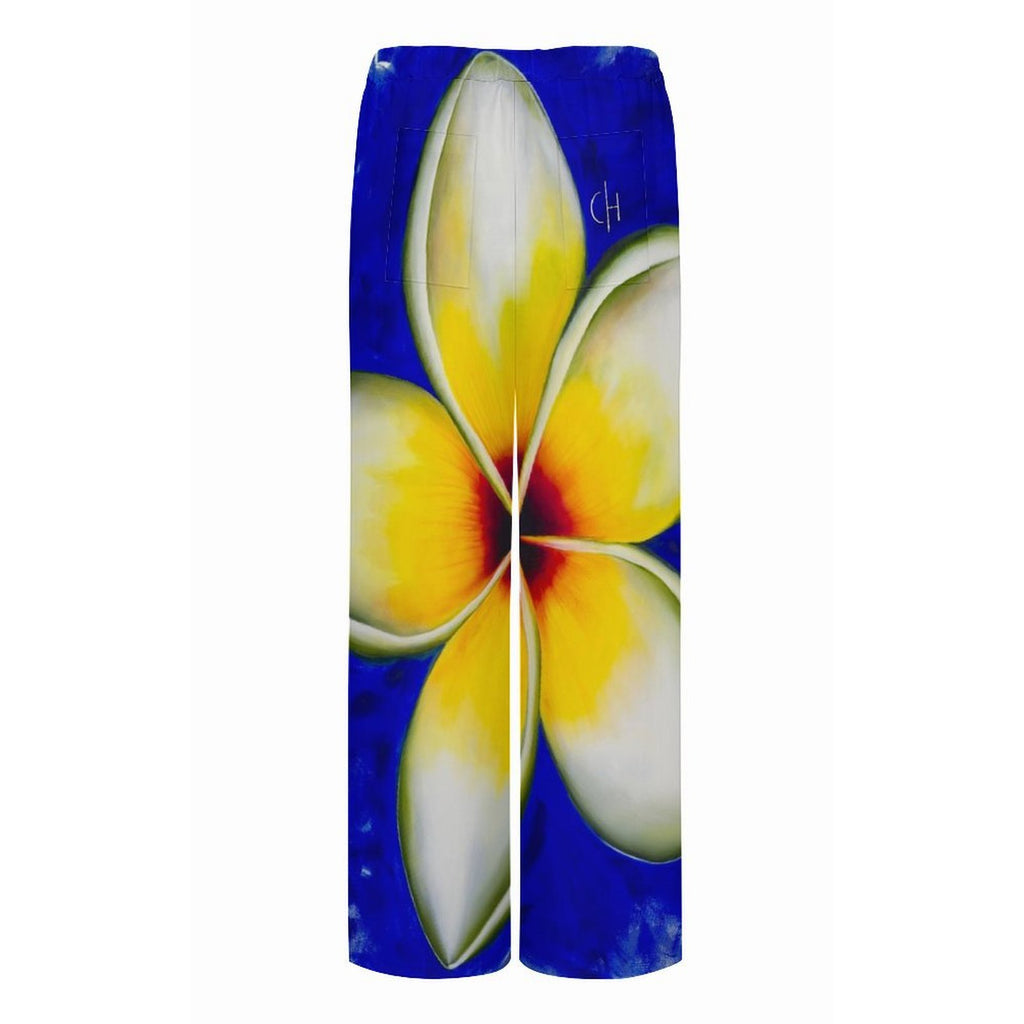 Sonia Giusto – “Plumeria” Art Wide-Leg Pants