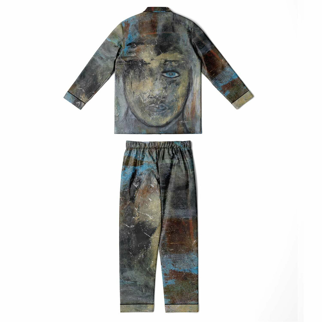 Anthony Ferrara – “Blue Eye” Art Men's Satin Pajama Set