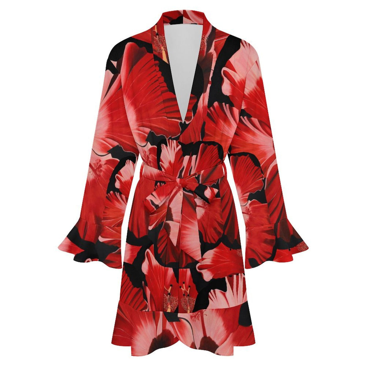 Sonia Giusto – “Rosa China” Art Women’s Ruffle Robe