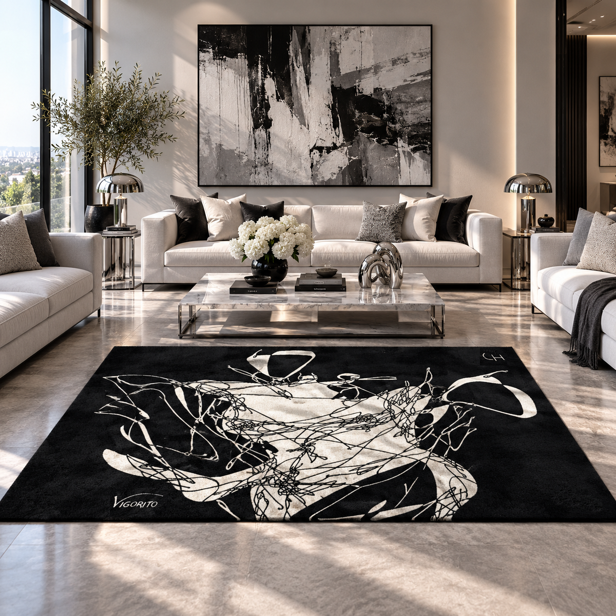 Rosaria Vigorito – “Omaggio” Art Rug