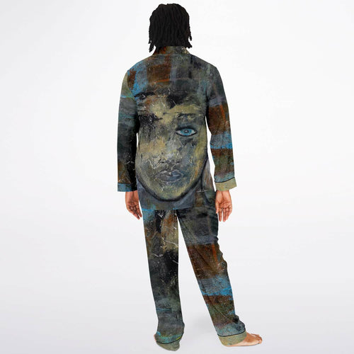 Anthony Ferrara – “Blue Eye” Art Men's Satin Pajama Set