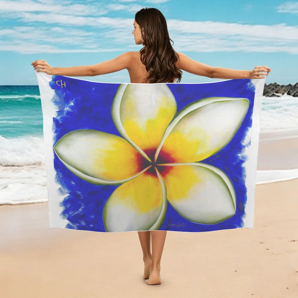Sonia Giusto – “Plumeria” Art Beach Sarong