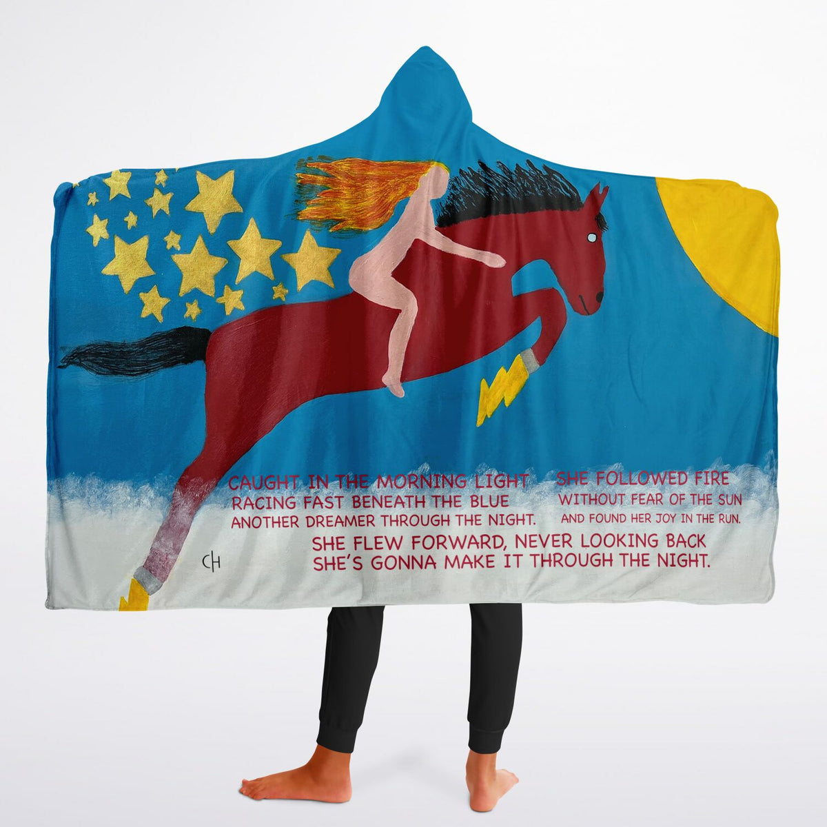 Daniel Pichney – “In Mania” Art Hooded Sherpa Blanket
