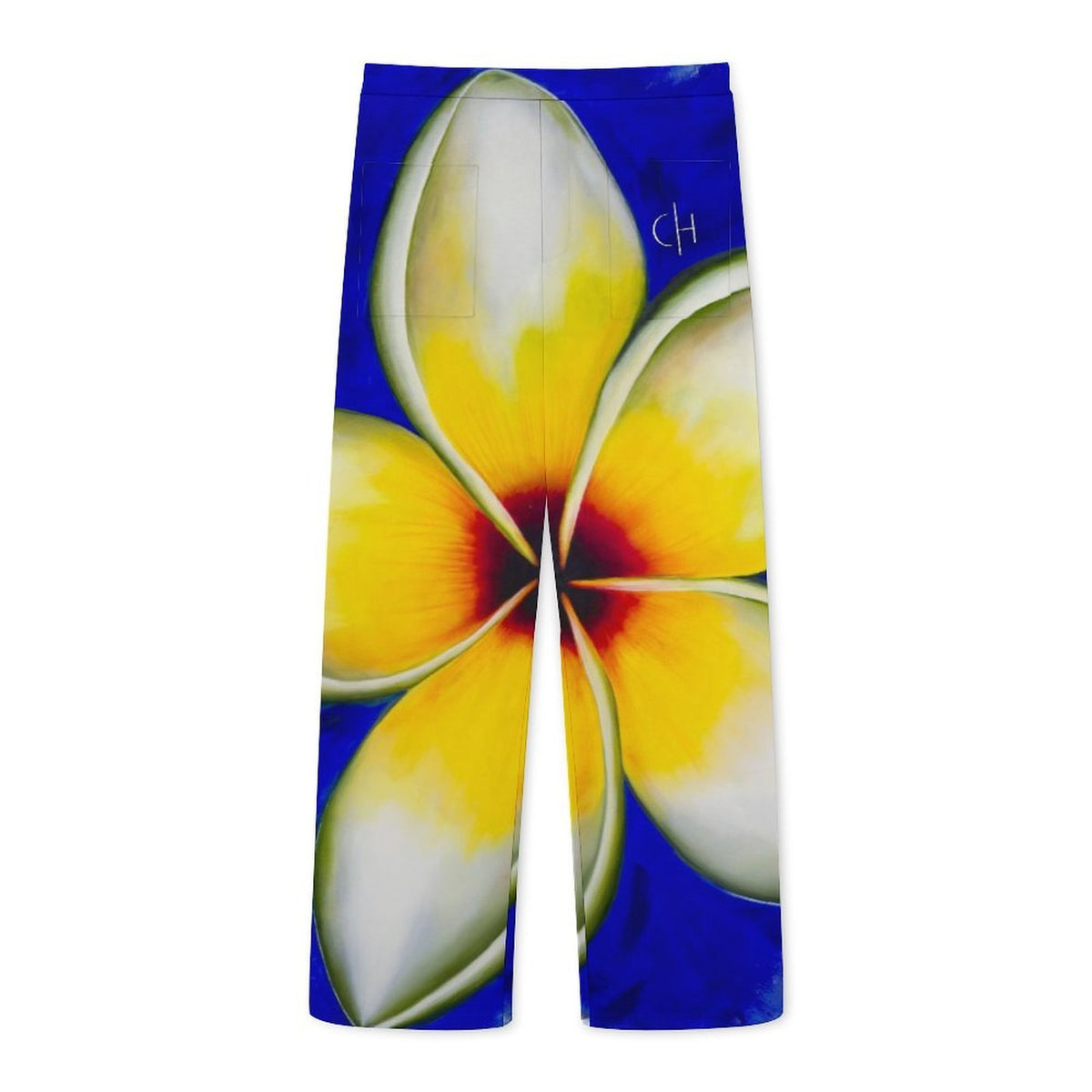 Sonia Giusto – “Plumeria” Art Wide-Leg Pants