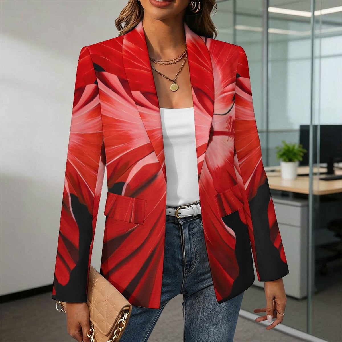 Sonia Giusto – “Rosa China” Art Women’s Blazer